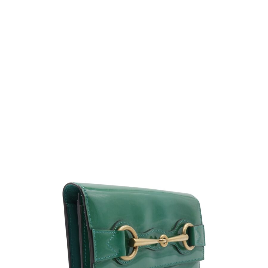 Patent Bright Bit Clutch Green | Studio Nafay