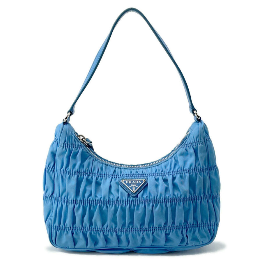 Prada Shoulder Bag blue – front view