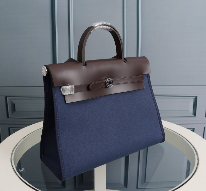 Hermes Herbag navy – front view