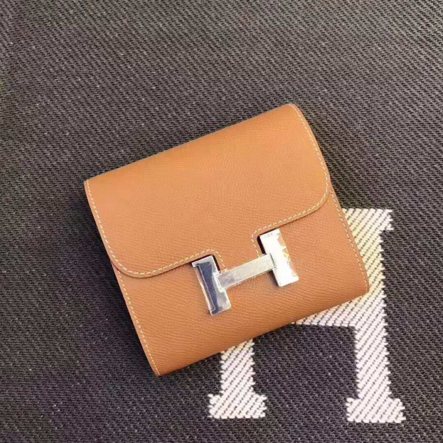 Hermes Constance tan bag – front view
