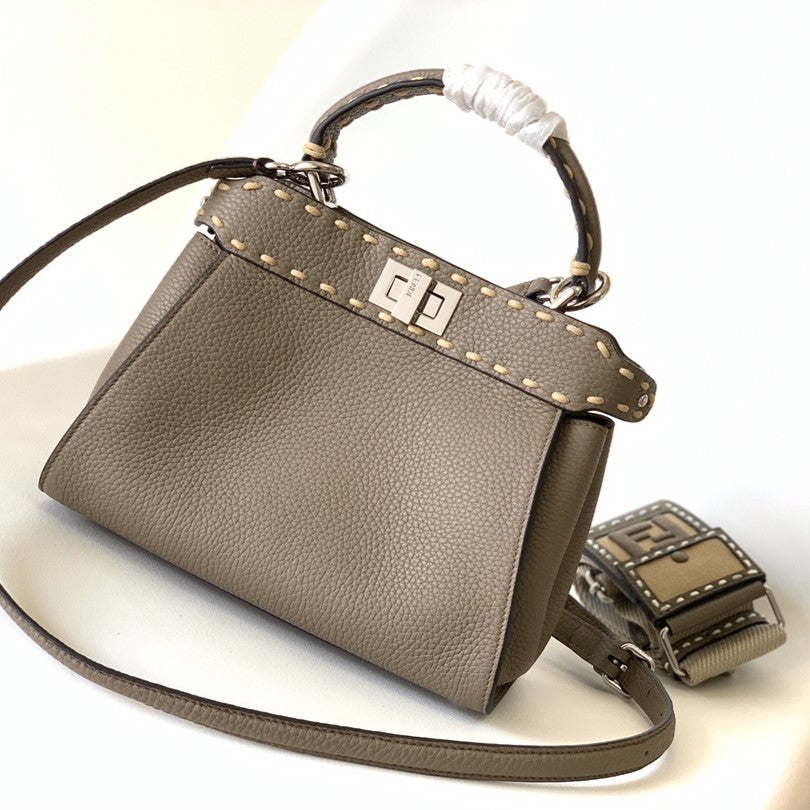 Fendi Peekaboo brown bag – front view