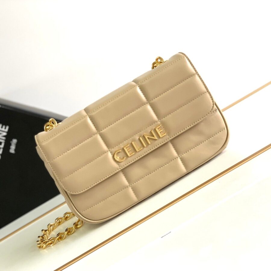 Designer handbag beige – front view