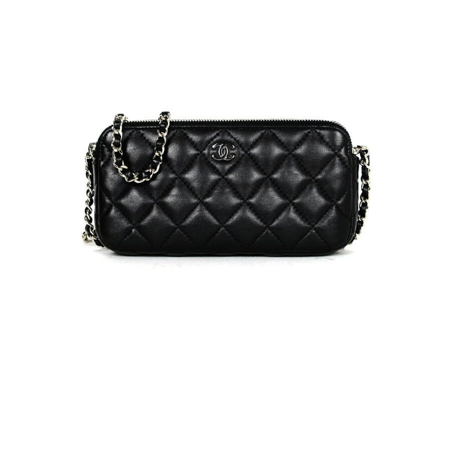 Chanel Clutch black bag – front view