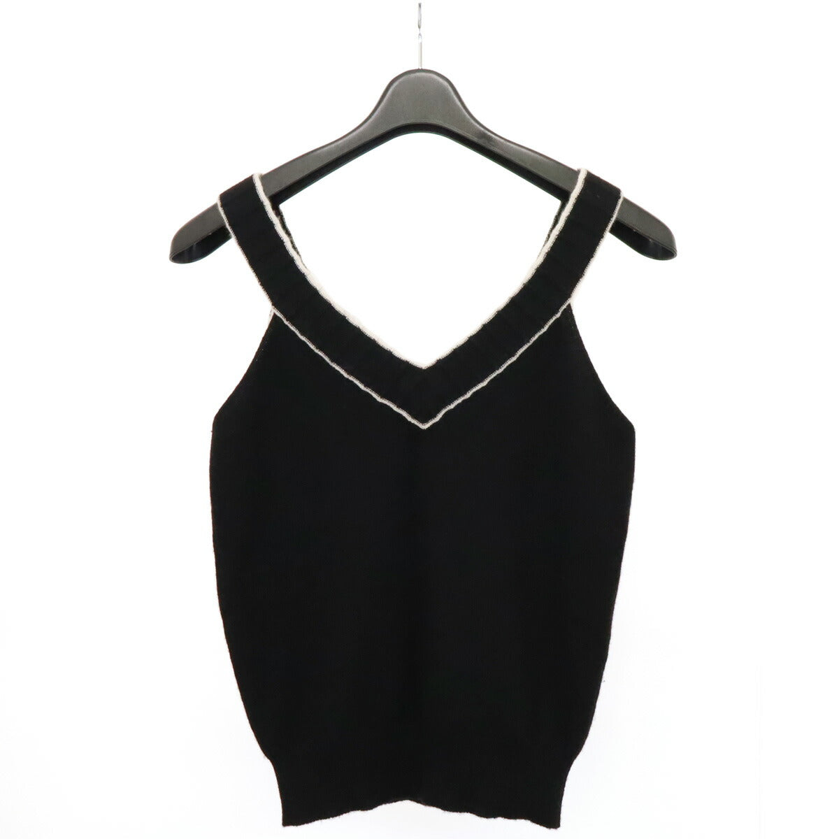 Chanel 100% Cashmere Coco Mark Knit Sleeveless Top 02P Classic Flap…