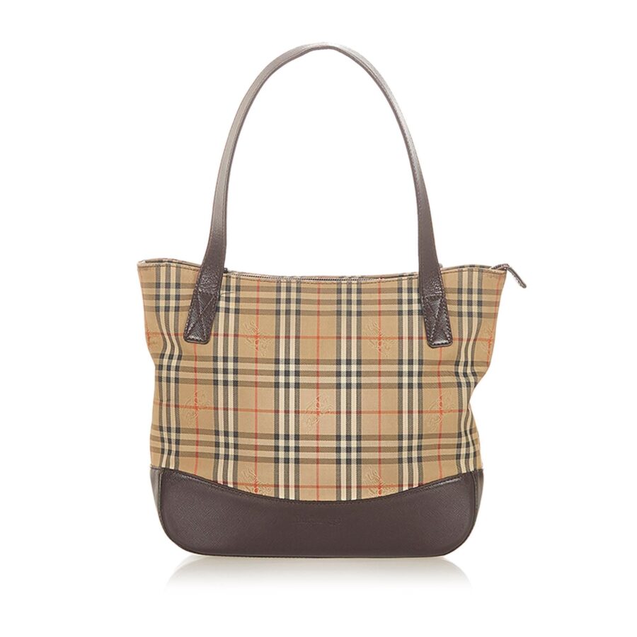 Burberry Haymarket Check Canvas Tote Bag | Studio Nafay