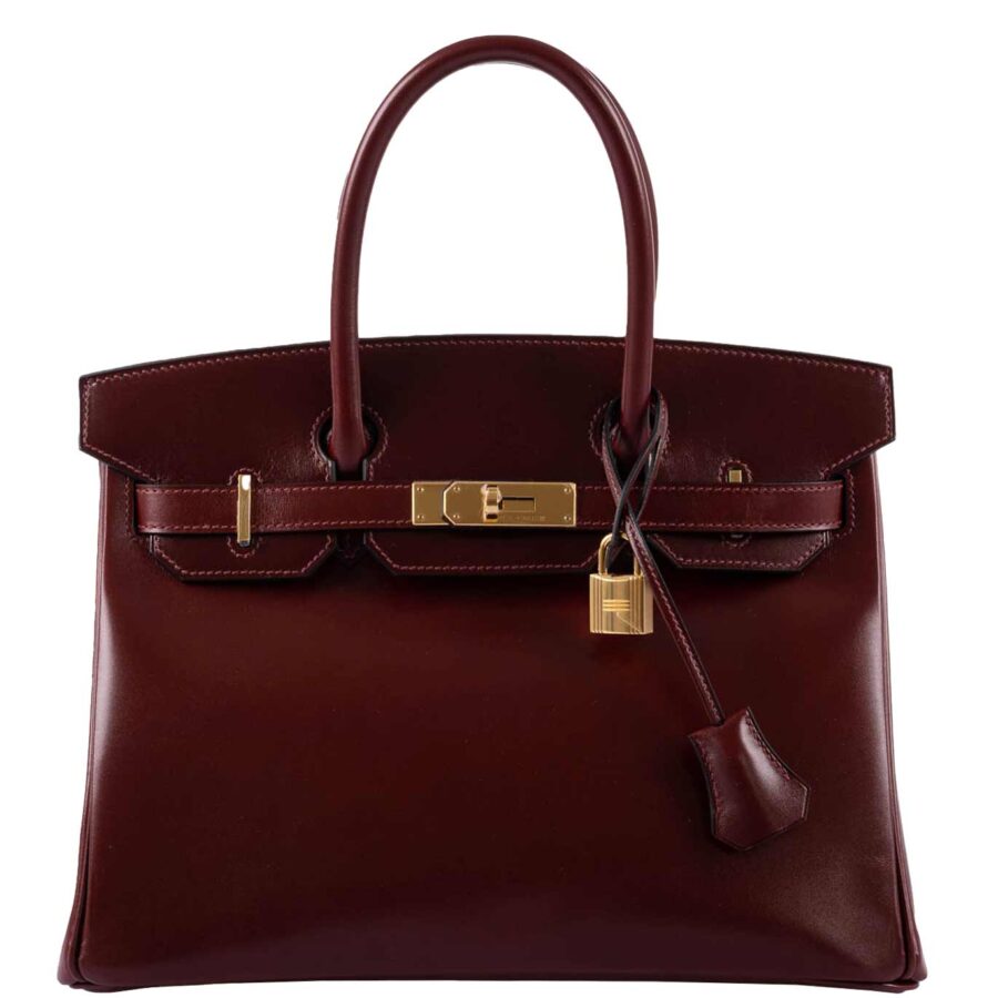 Hermes handbag gold – front view