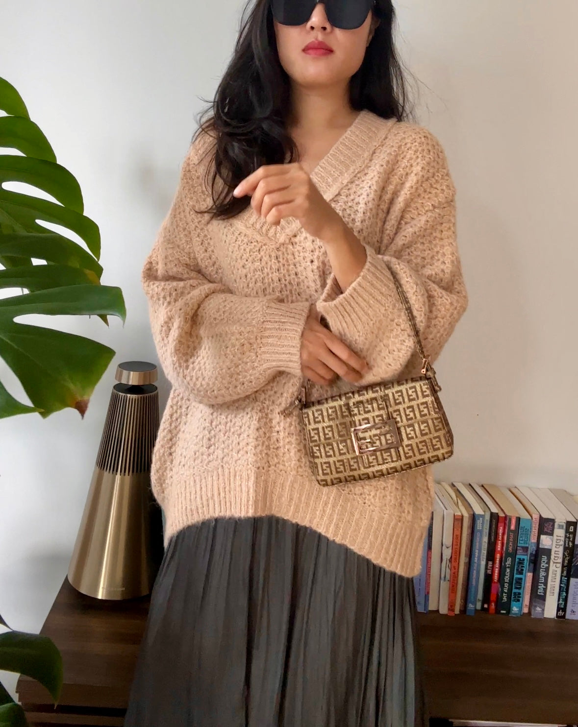 Rare Fendi Mini Baguette In Gold Zucchino