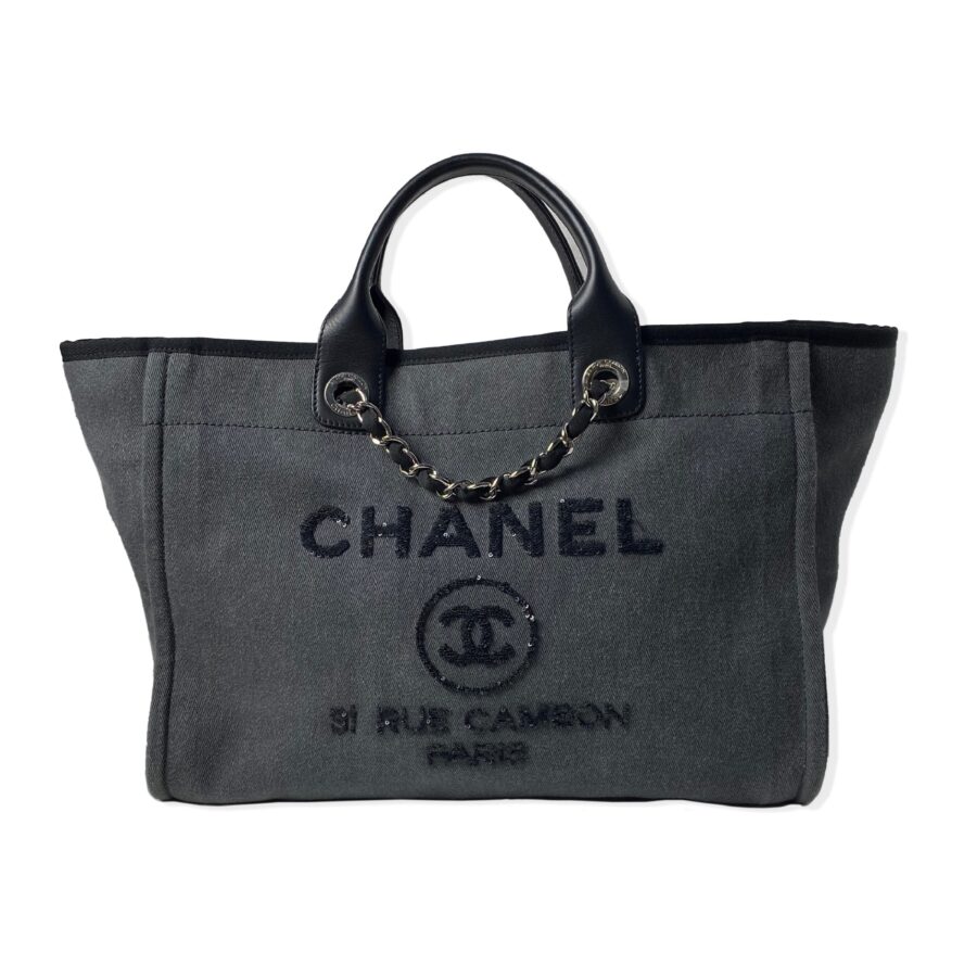 Chanel Deauville black bag – front view