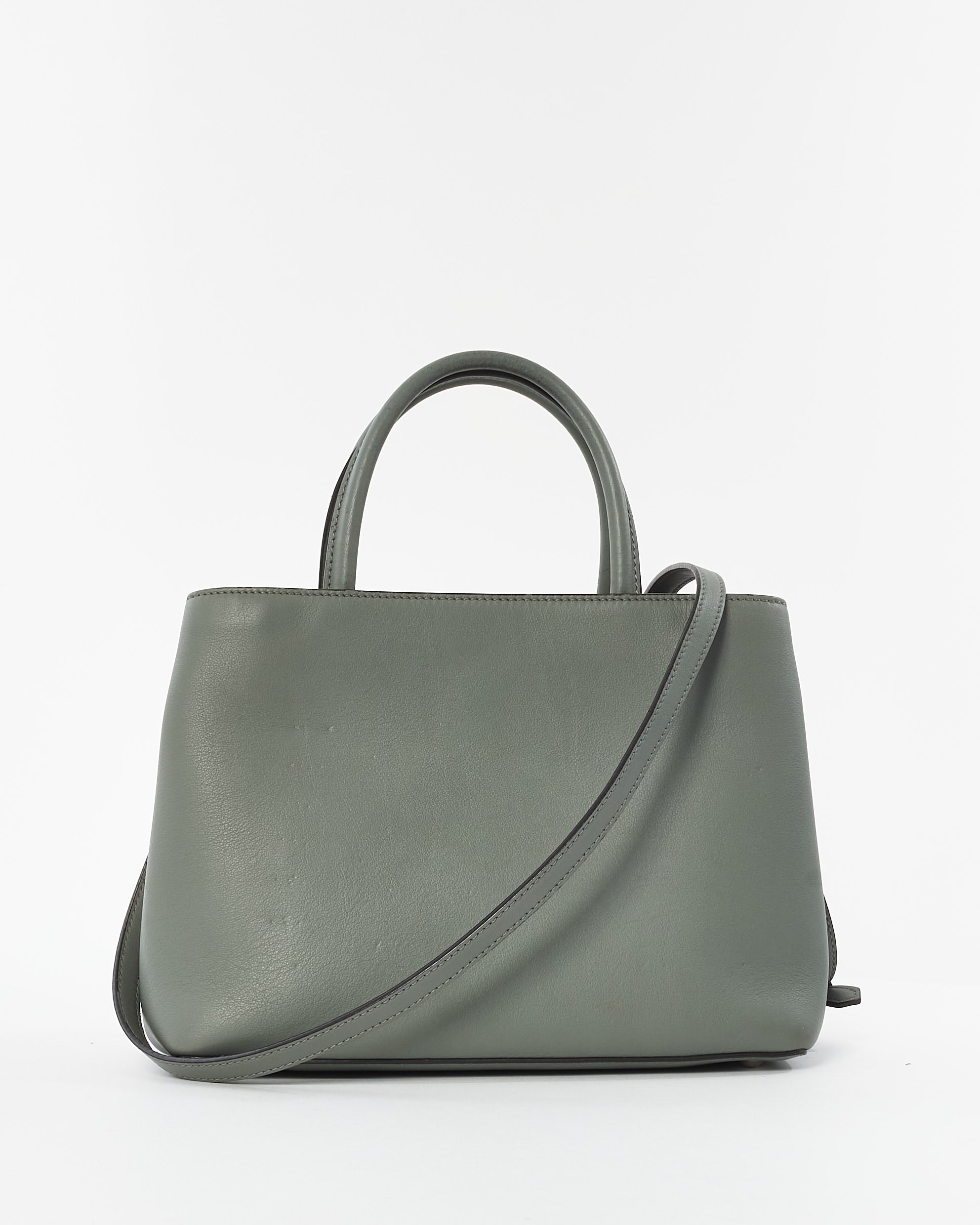 Fendi Grey Leather Small 2jours Tote Bag