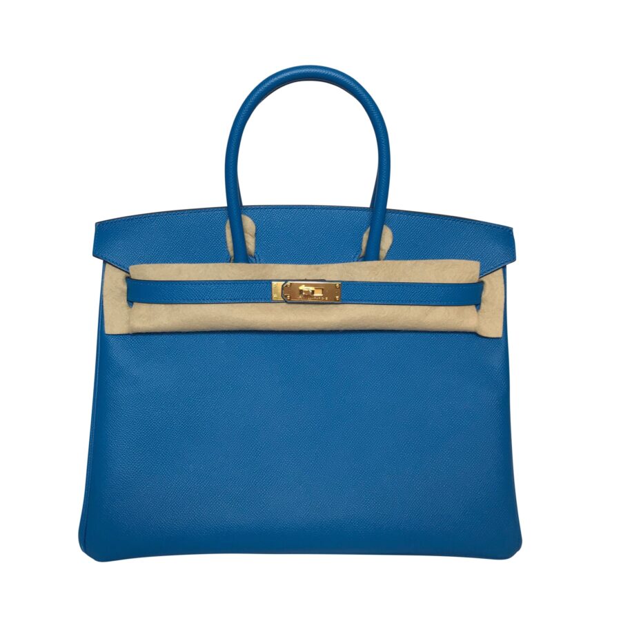 Hermes handbag blue – front view