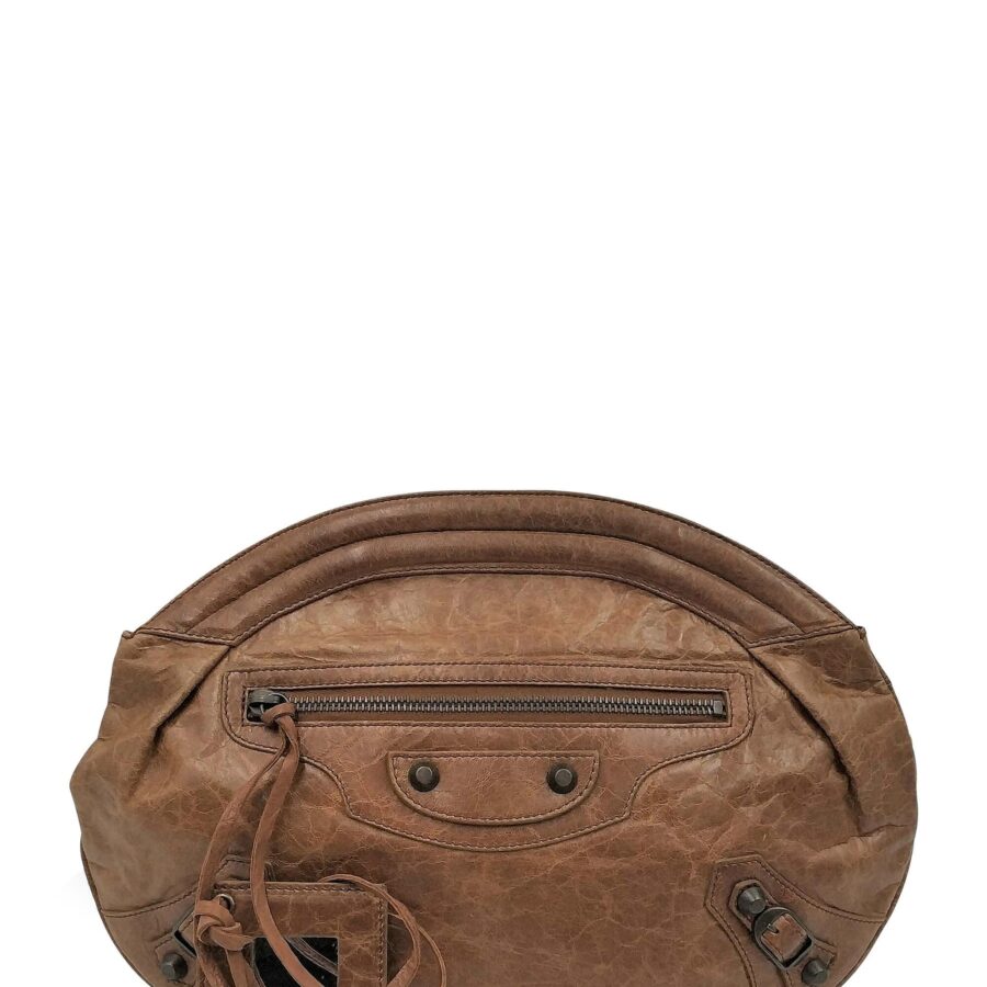 Designer Clutch brown bag – front view