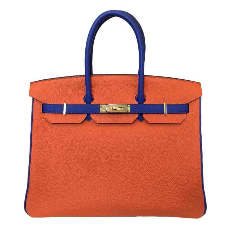 Hermes handbag blue – front view