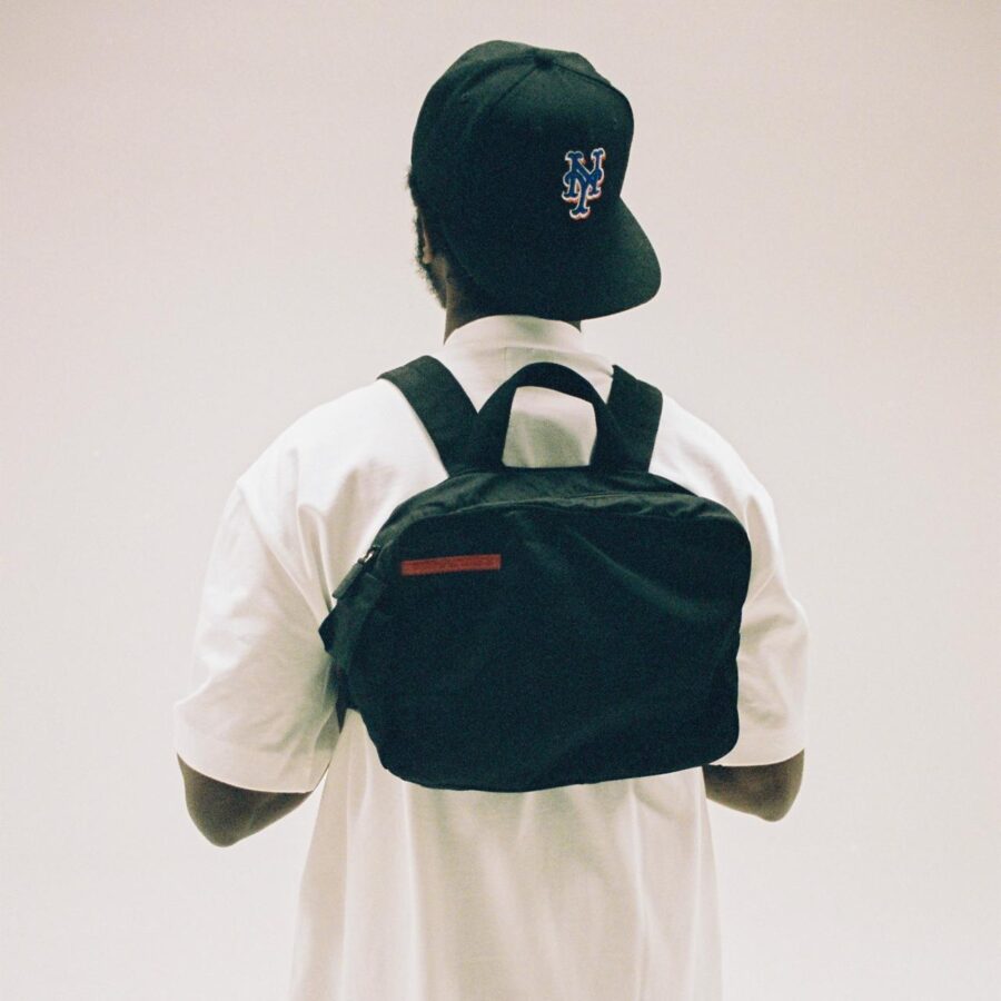 Prada Backpack black bag – front view